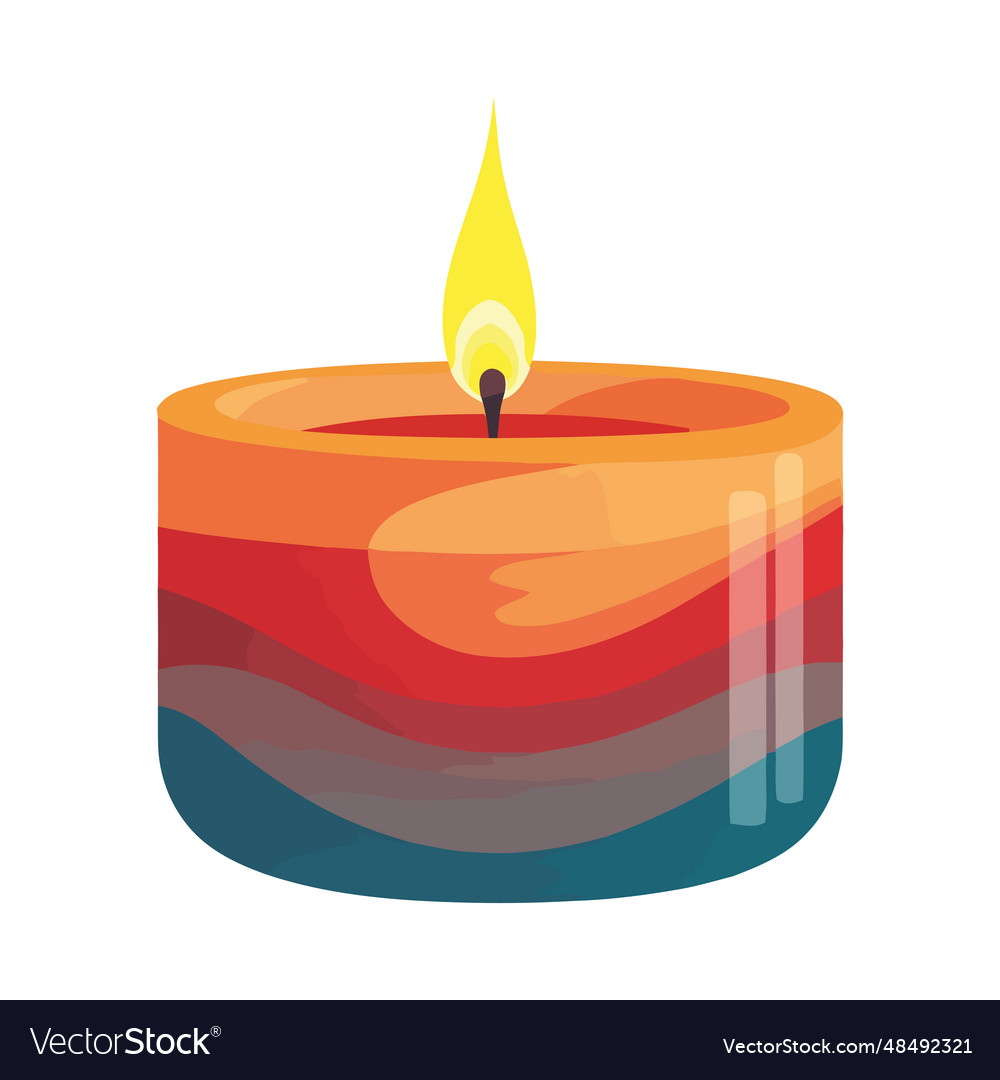 Burning Candle Design Royalty Free Vector Image