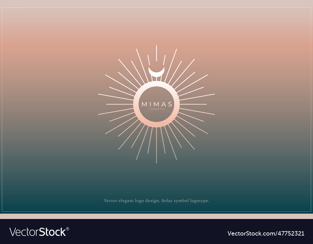 Celestial logo design star logotype planet Vector Image