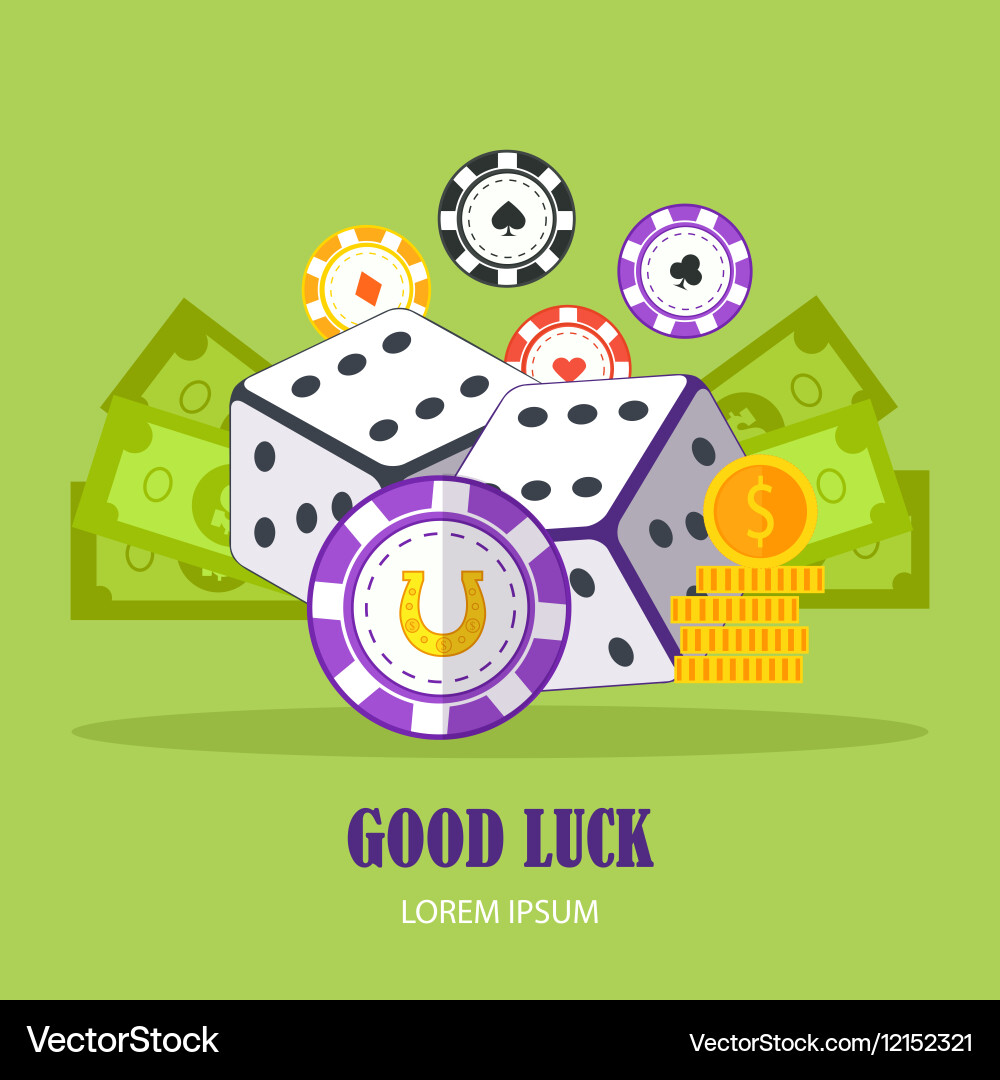 Good Luck Concept Banner In Flat Design Royalty Free Vector