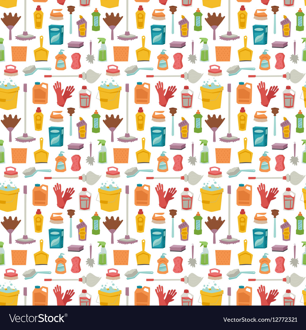 house cleaning tools seamless pattern free house cleaning