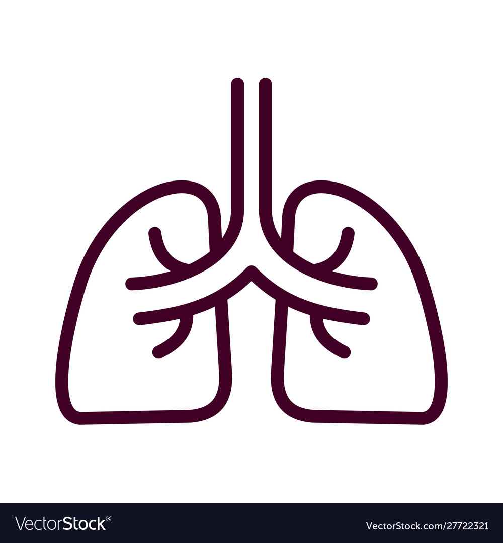 Lung Icon Isolated On White Background From Vector Image