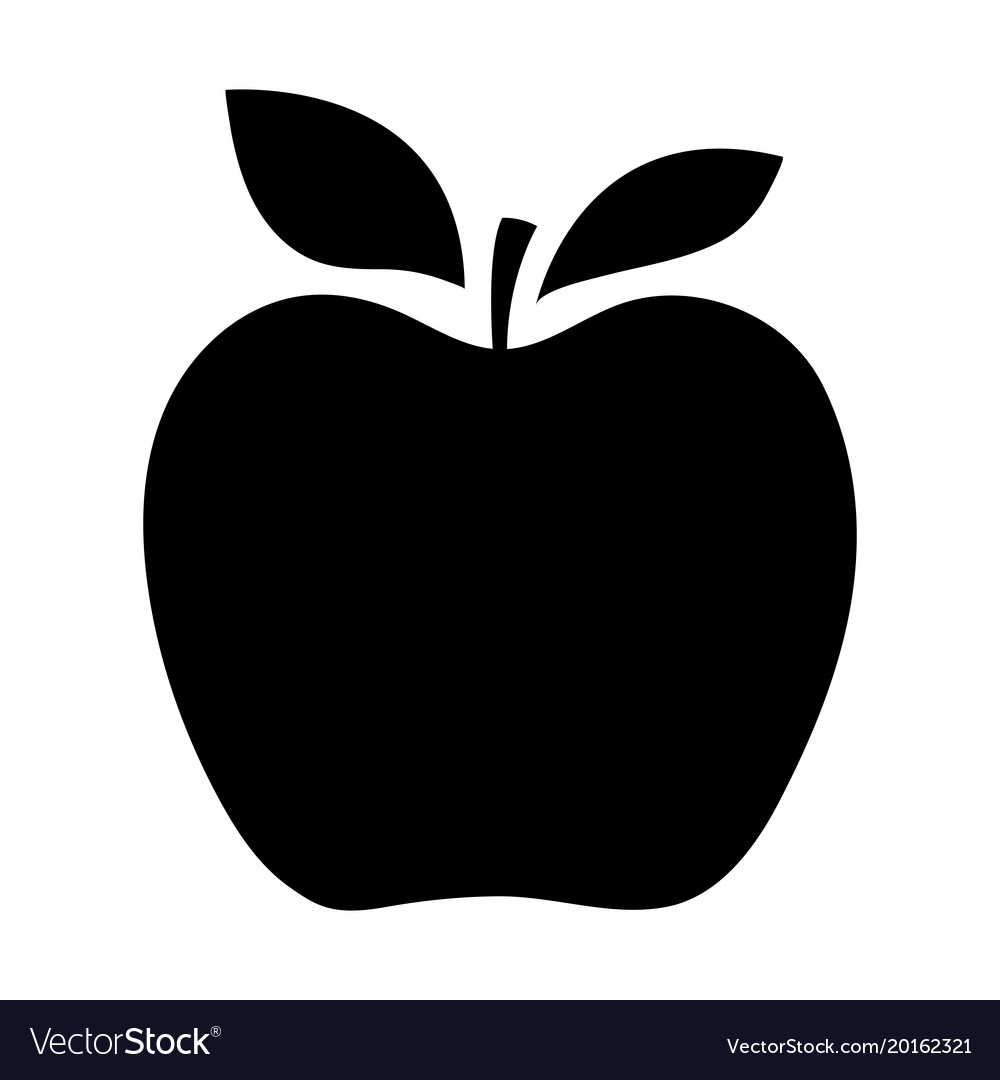 Download Silhouettes of an apple Royalty Free Vector Image