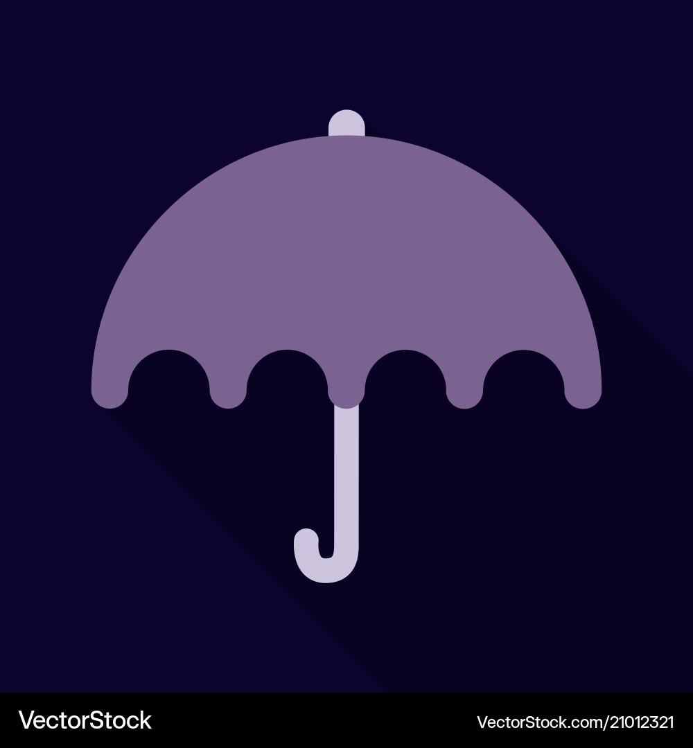 Umbrella icon flat design Royalty Free Vector Image