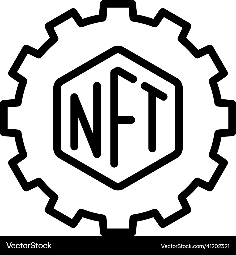 Utility token icon nft related Royalty Free Vector Image