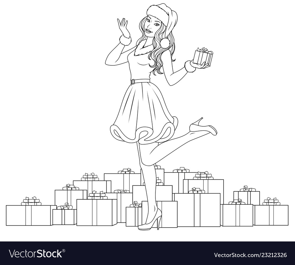 Beautiful girl with a gift