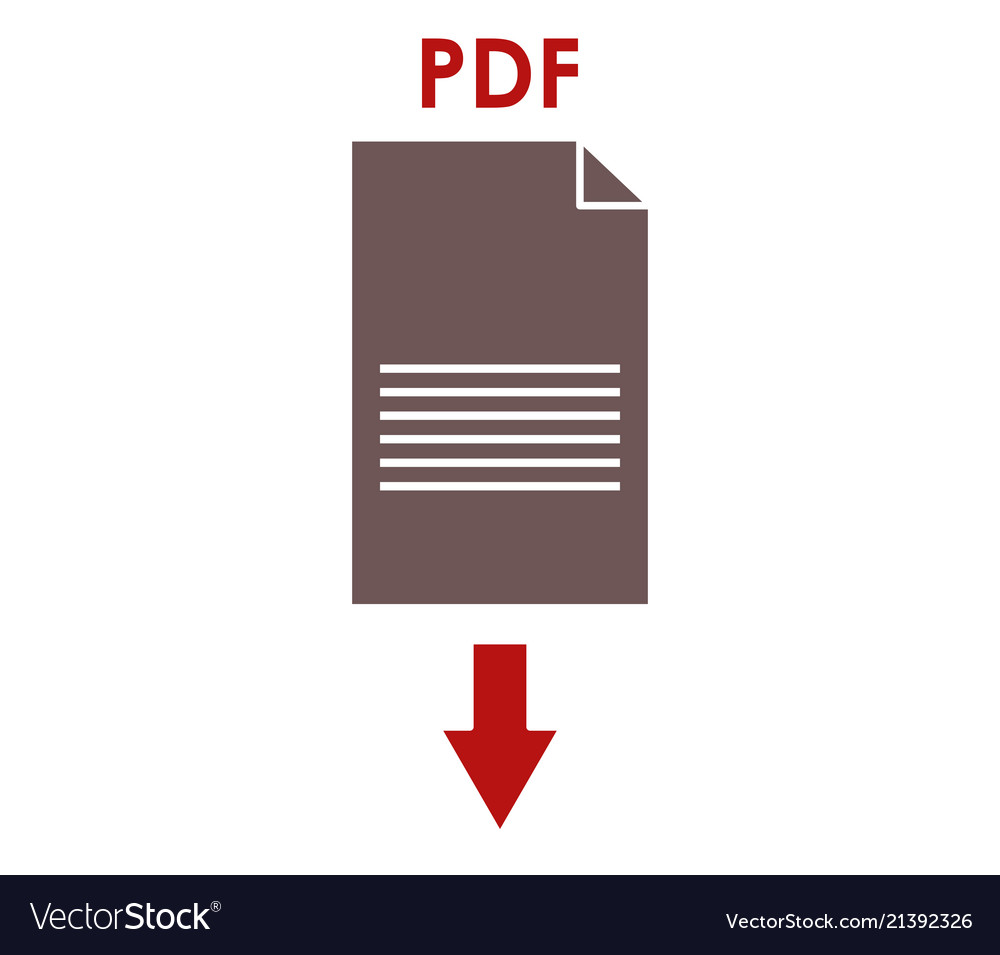 Download icon pdf Royalty Free Vector Image - VectorStock