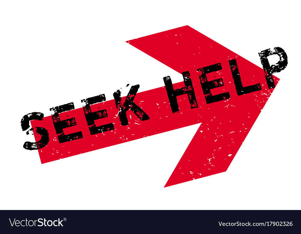 Seek help rubber stamp Royalty Free Vector Image