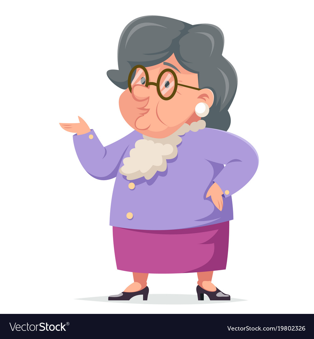 Download Talking wise grandmother old woman granny Vector Image