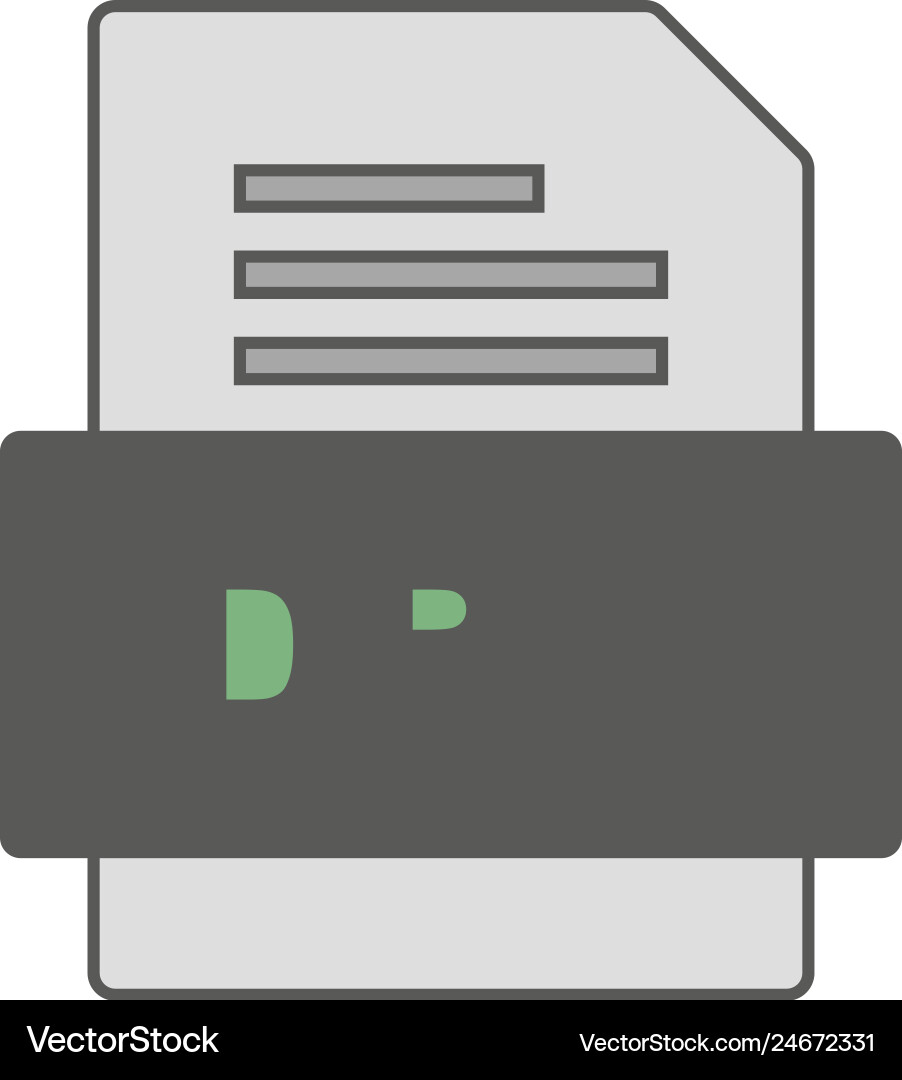 Dpm file document icon Royalty Free Vector Image