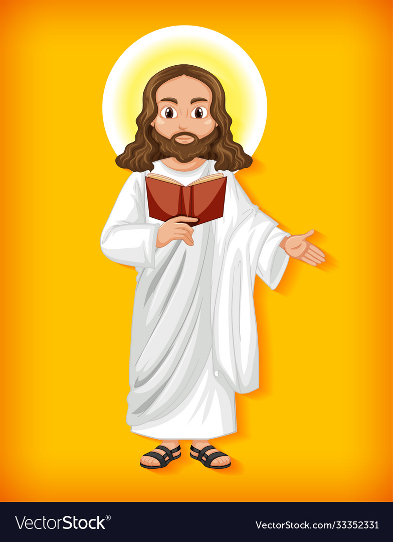 Isolated jesus cartoon character Royalty Free Vector Image