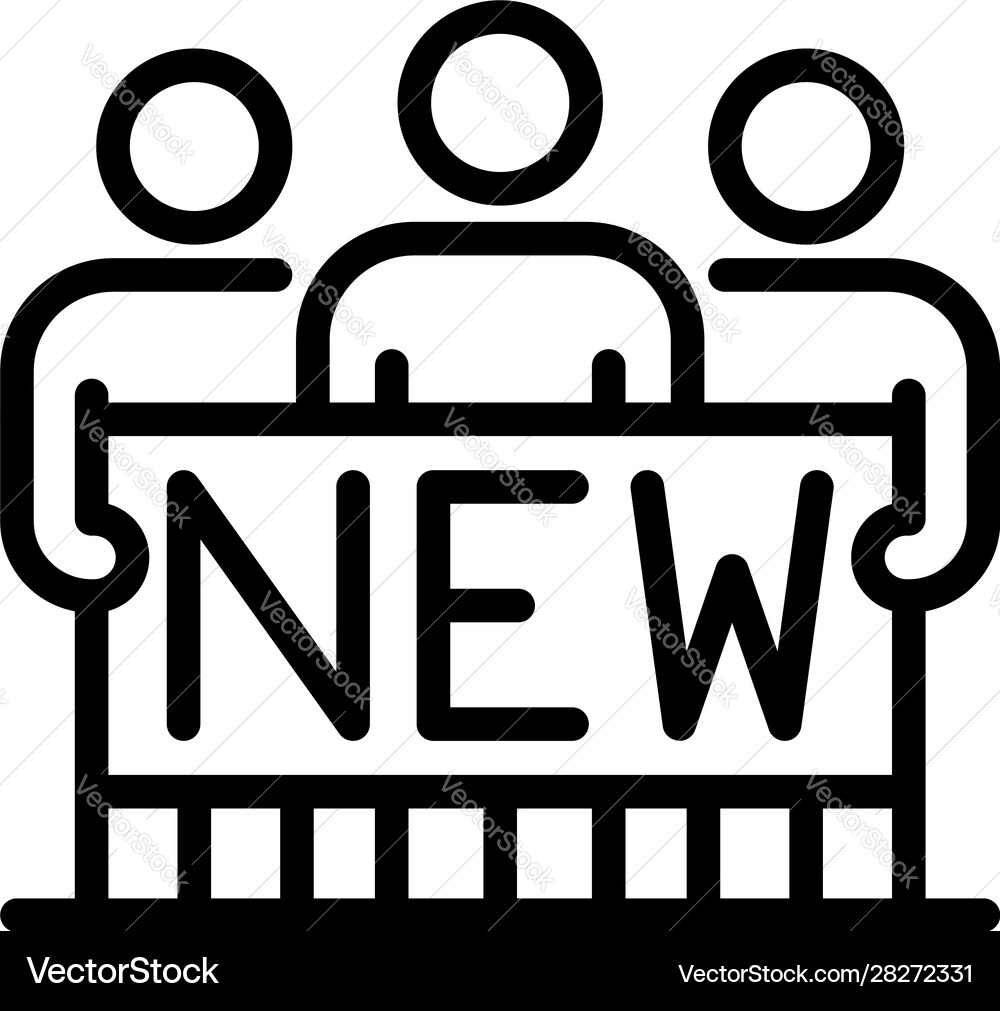 New Personal Campaign Icon Outline Style Vector Image