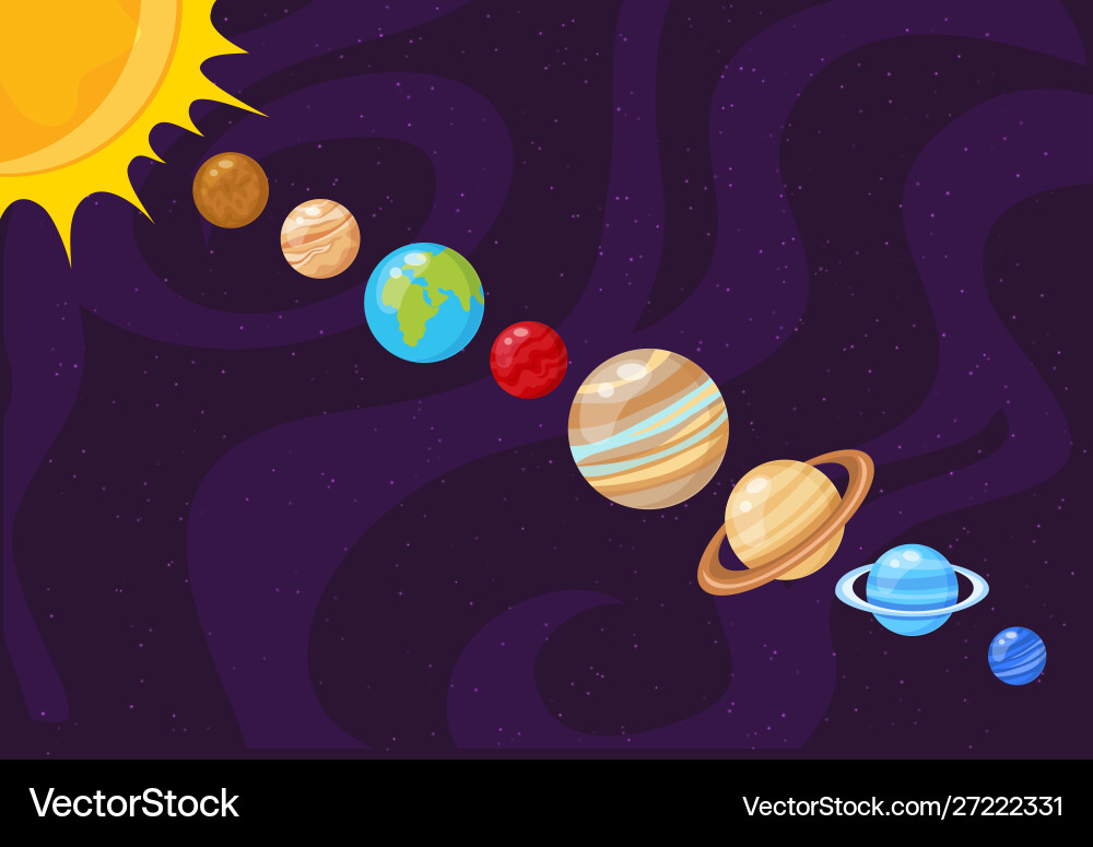 Planets solar system Royalty Free Vector Image