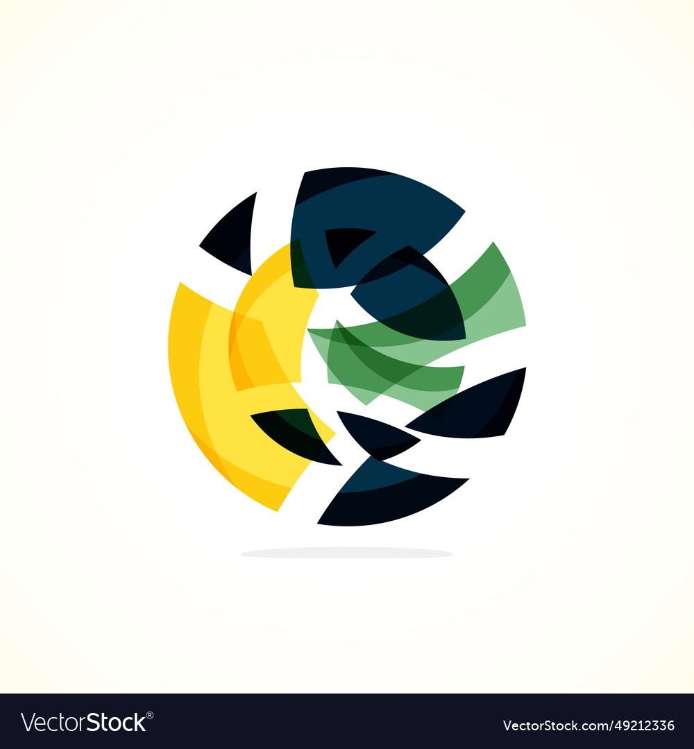 Abstract circle logo - minimalist emblem timeless Vector Image