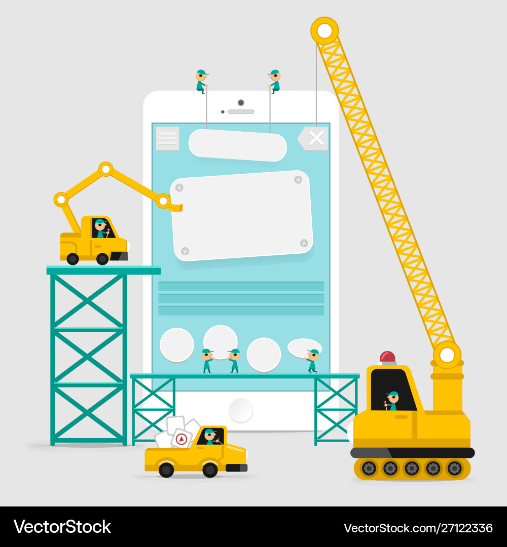 Application display building development Vector Image