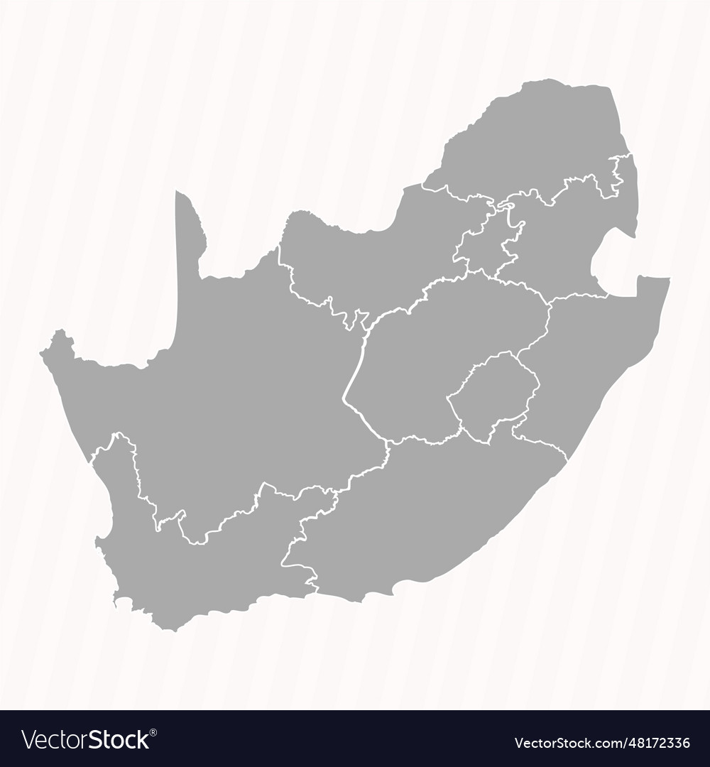 Detailed map of south africa with states Vector Image