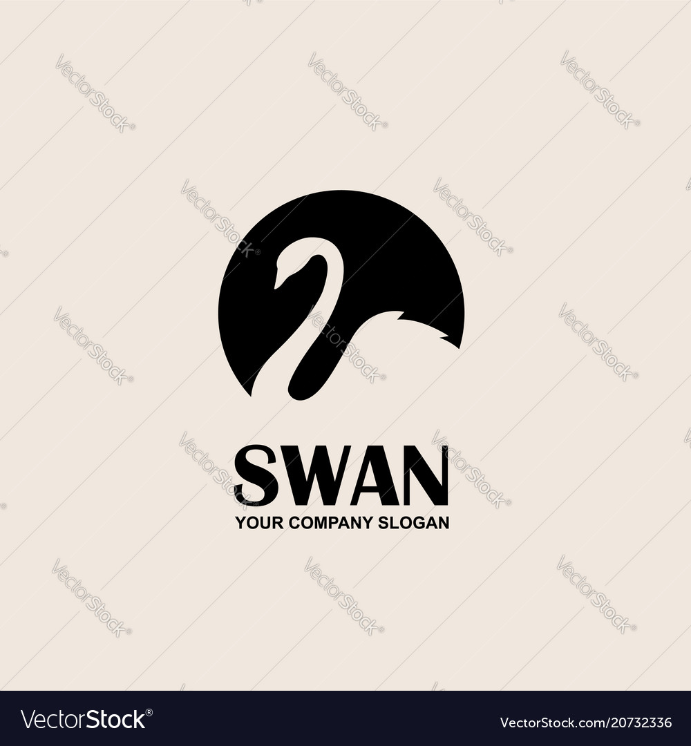 Emblem of swan Royalty Free Vector Image - VectorStock