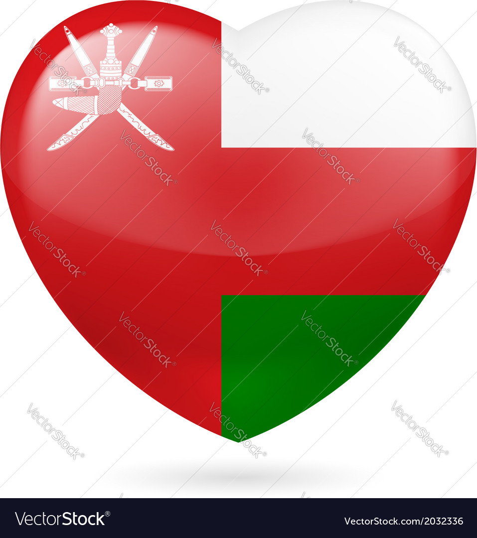 Heart icon of oman Royalty Free Vector Image - VectorStock