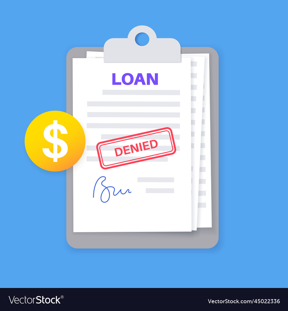 Loan paper document Royalty Free Vector Image - VectorStock