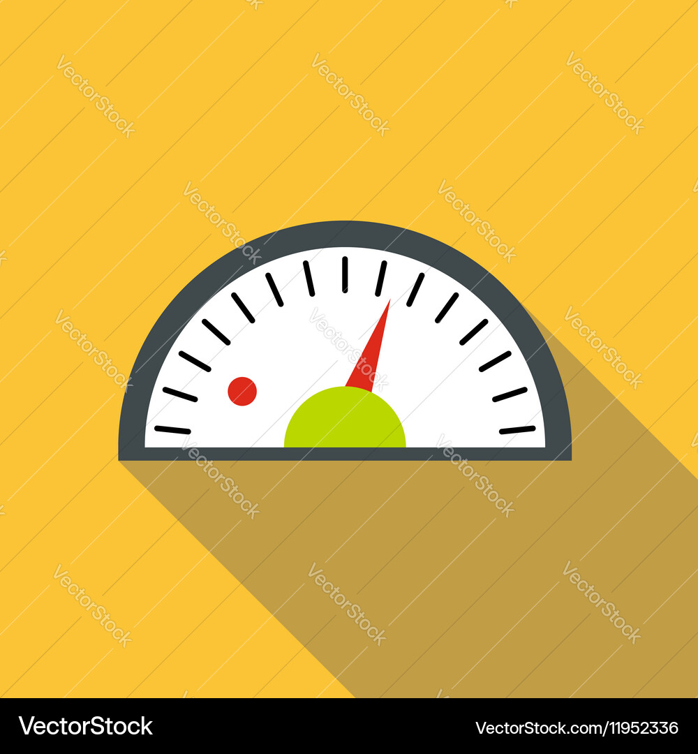 Speedometer icon flat style Royalty Free Vector Image