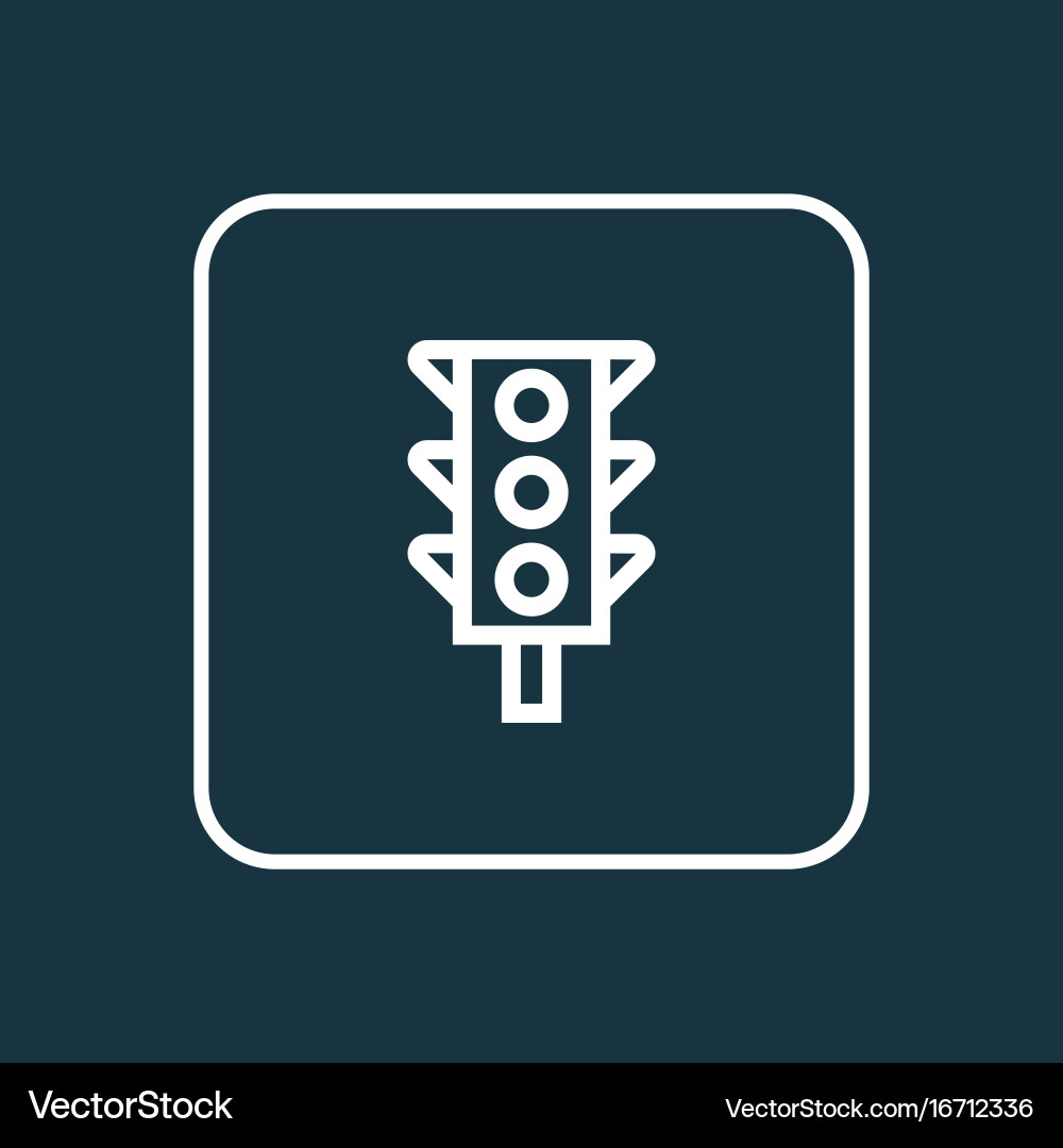 Stoplight outline symbol premium quality isolated Vector Image