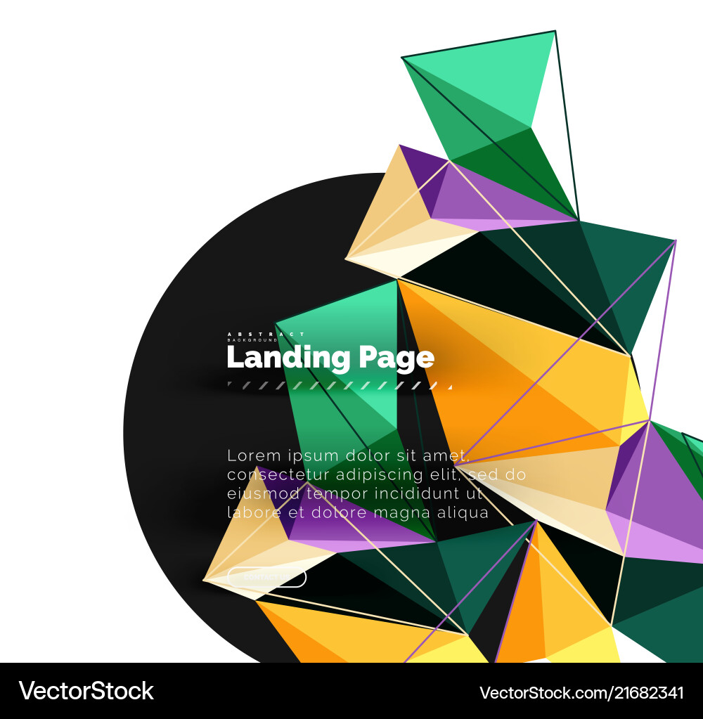 3d triangle abstract background polygonal Vector Image