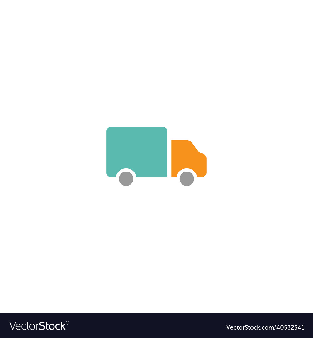 Blue delivery truck outline silhouette shipping Vector Image