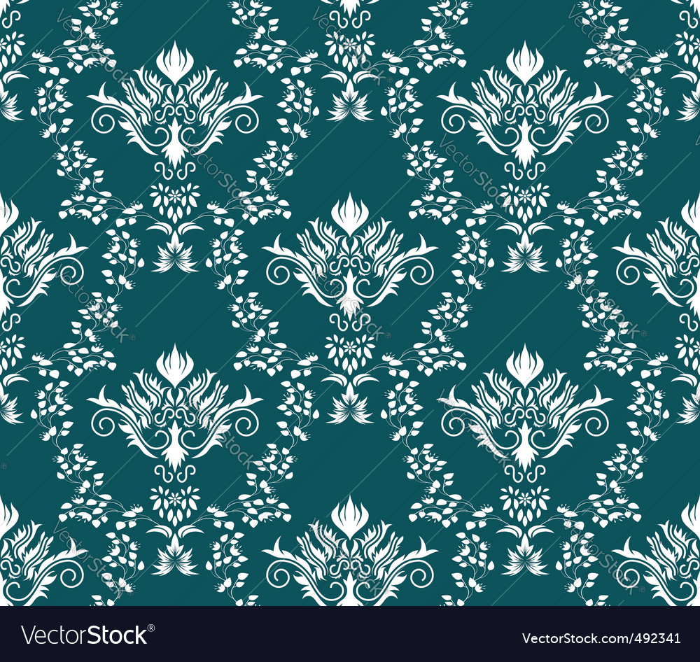 Damask pattern Royalty Free Vector Image - VectorStock