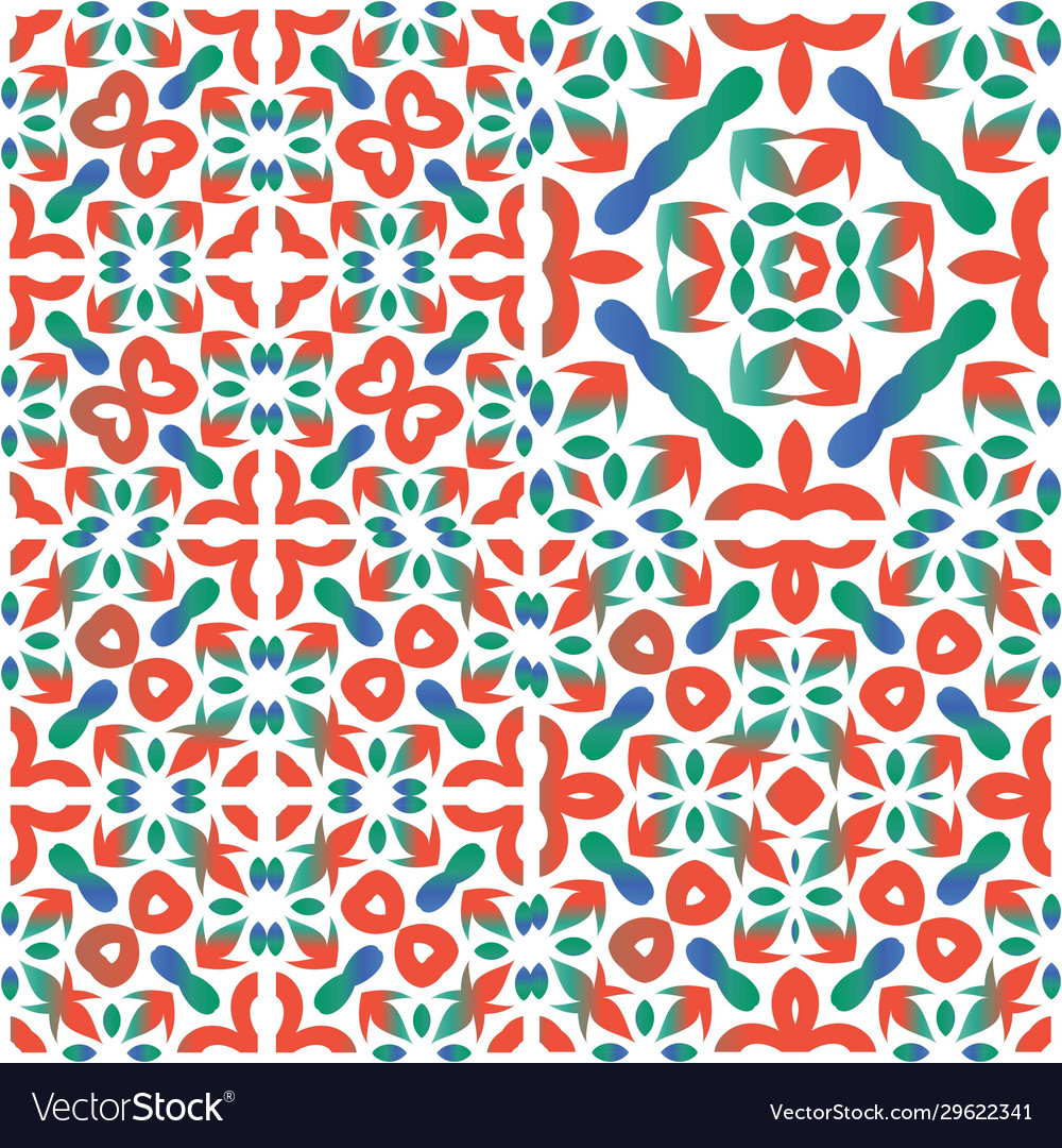 Decorative color in traditional ceramic tiles Vector Image