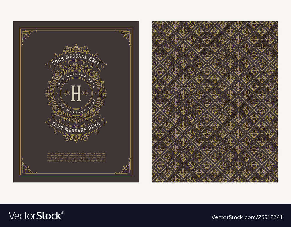 Flourishes and ornamental vintage design vector image Flourishes and ornamental vintage design