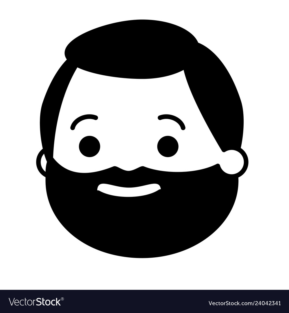 Smiling mans face Royalty Free Vector Image - VectorStock