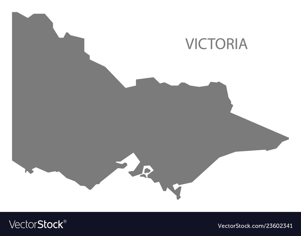 Victoria australia map grey