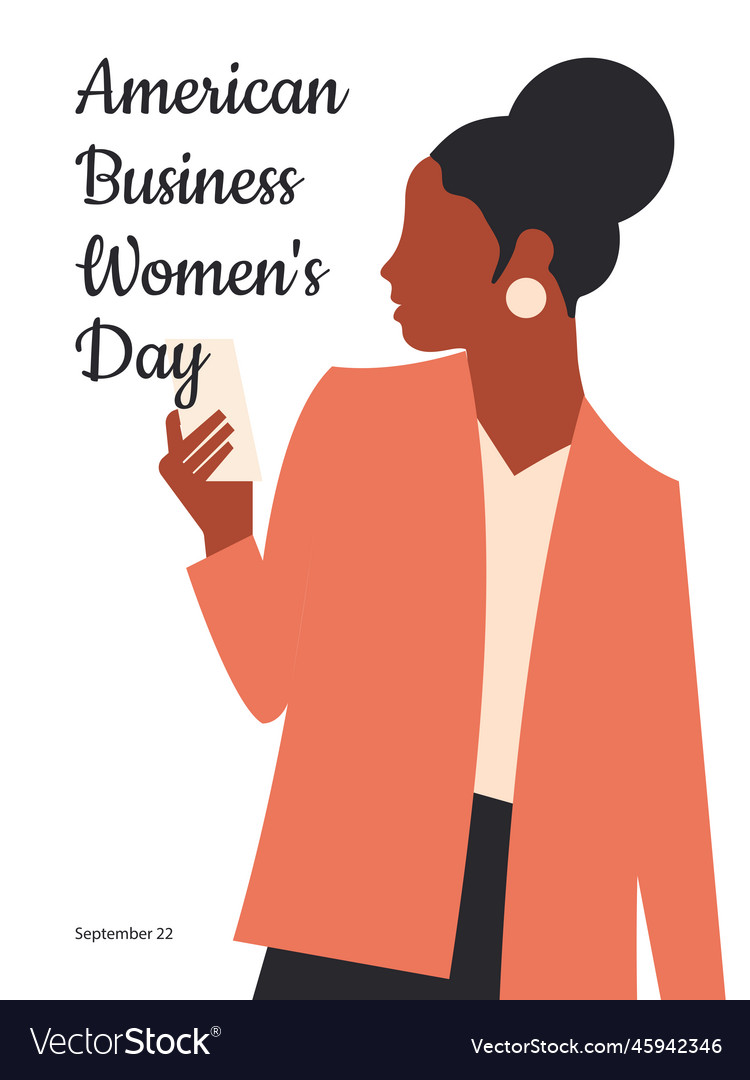 American business womens day september 22nd Vector Image