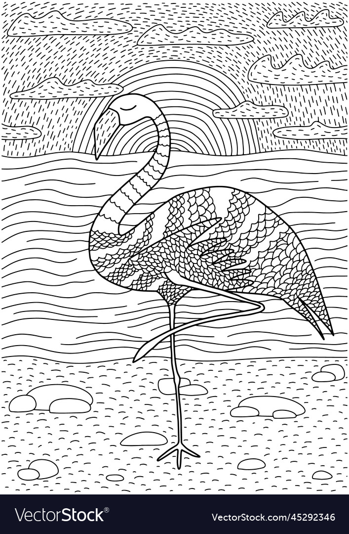 Flamingo coloring page