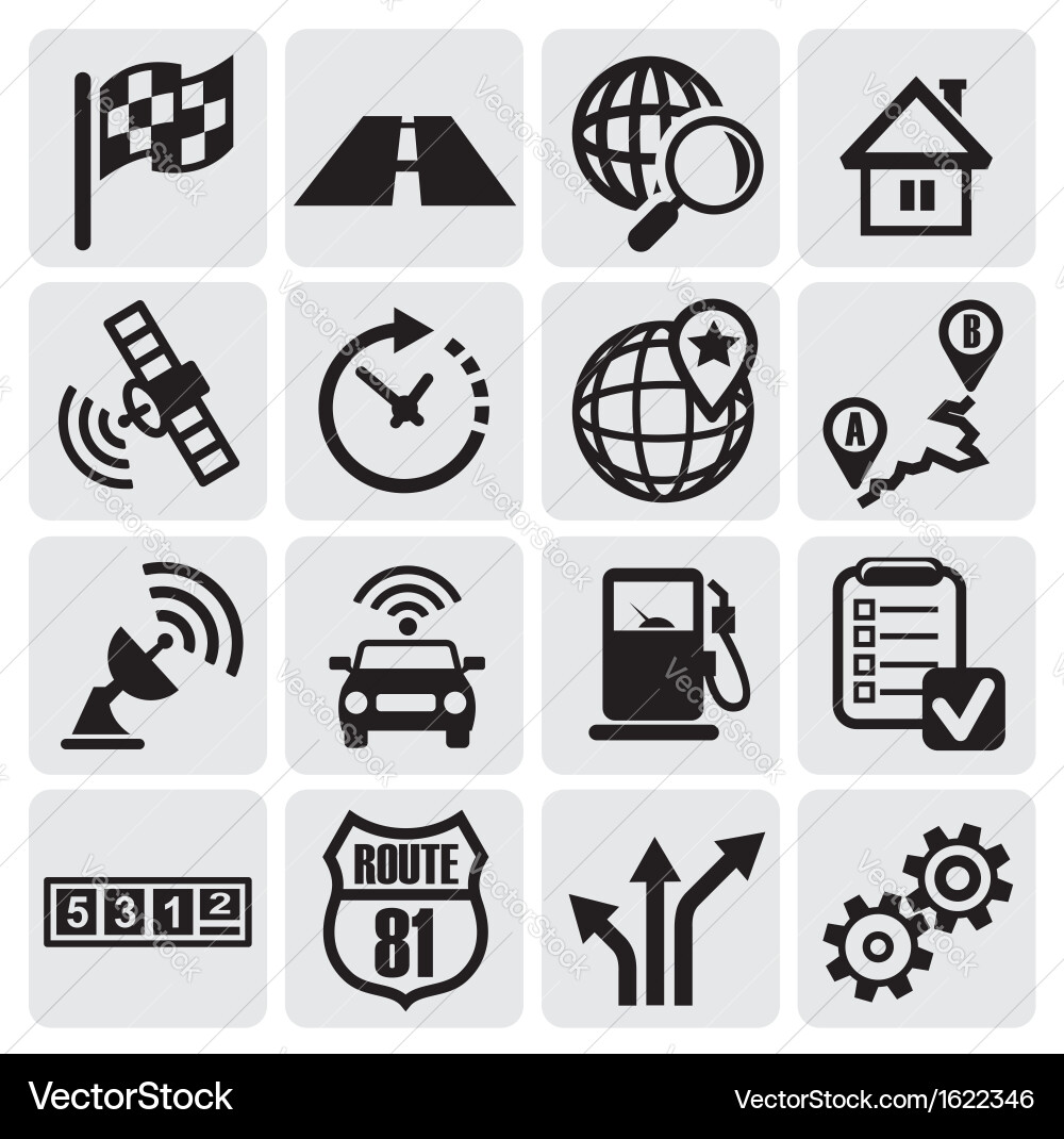 Navigation set Royalty Free Vector Image - VectorStock