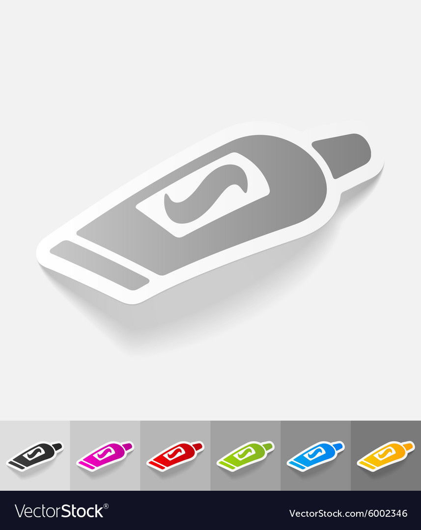 Realistic design element toothpaste Royalty Free Vector