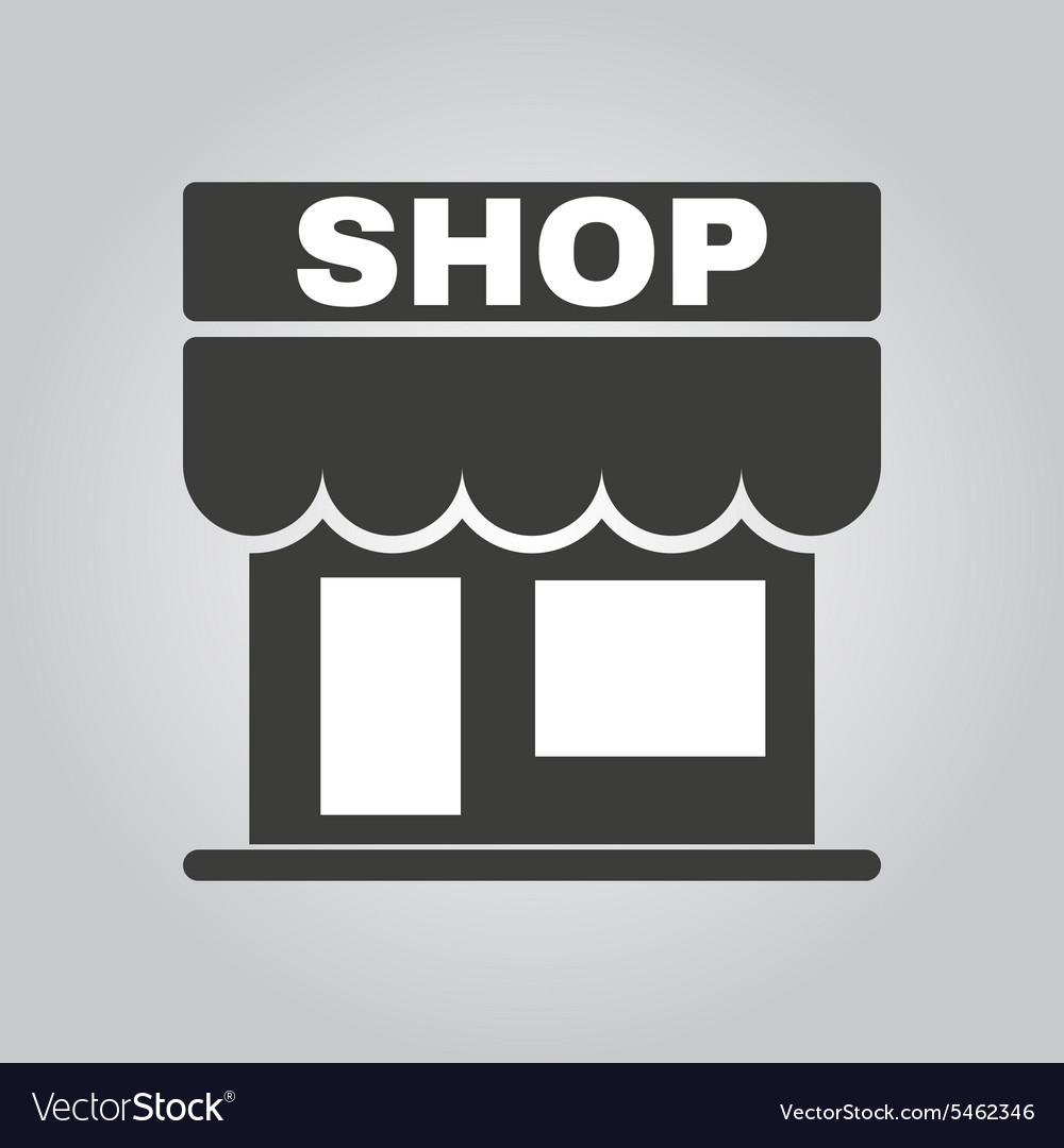 The shop icon Store symbol Flat Royalty Free Vector Image