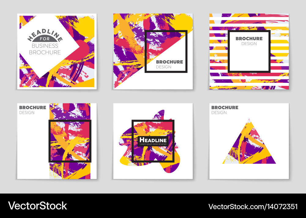 Abstract layout background set for art Royalty Free Vector