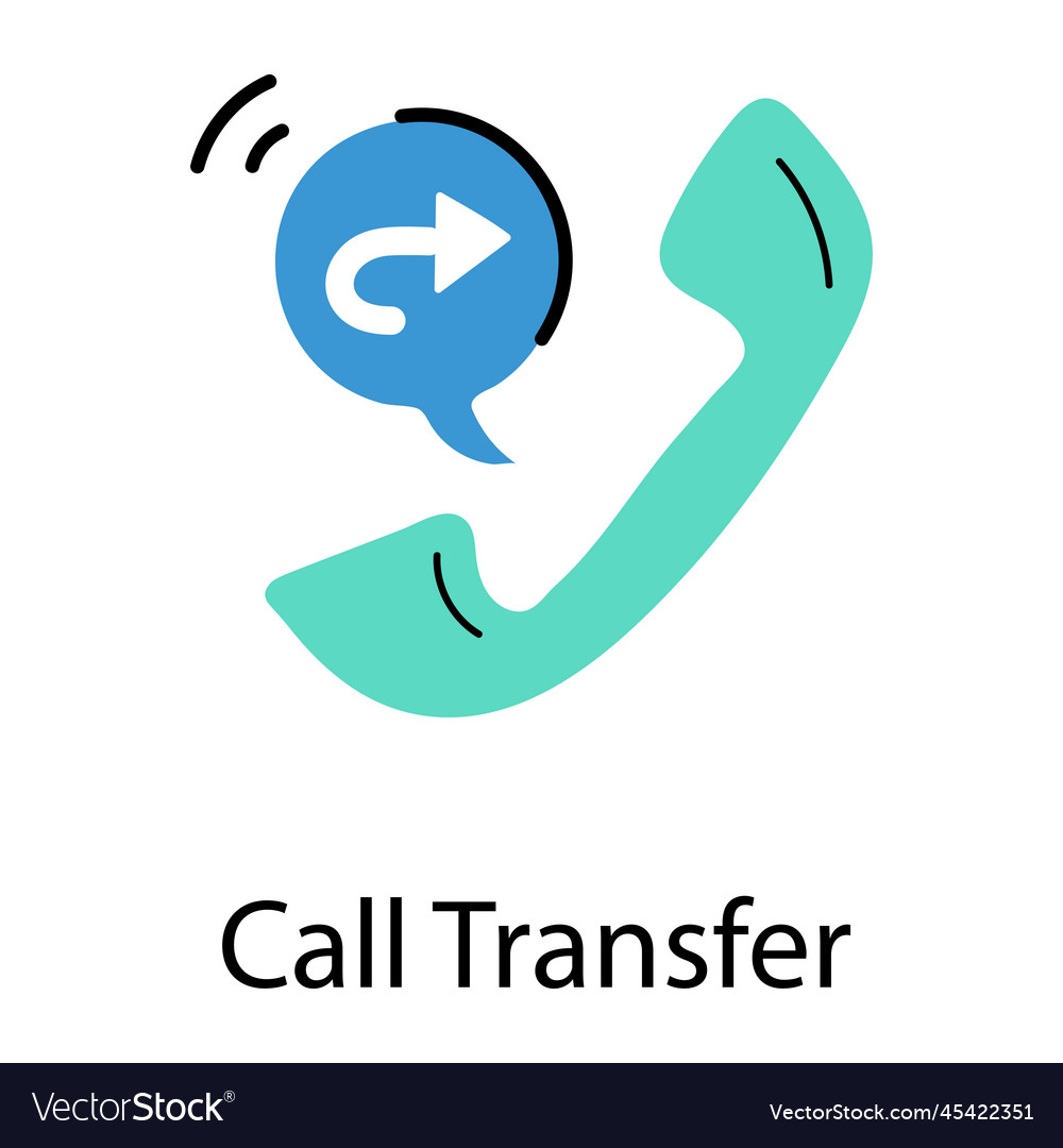 Call transfer Royalty Free Vector Image - VectorStock