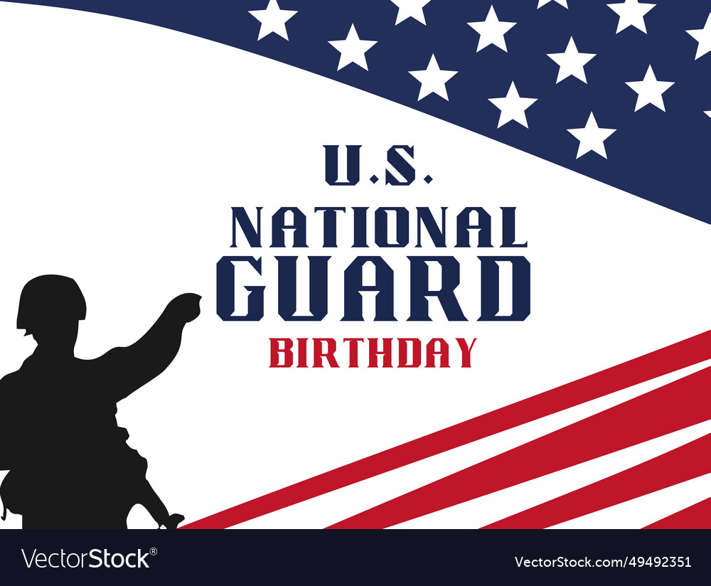 Happy United States National Guard Birthday Vector Image