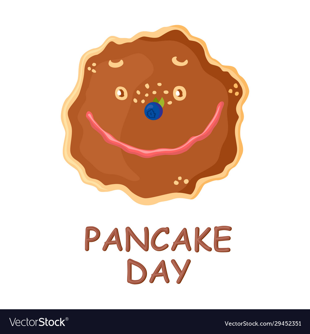 Pancake day card Royalty Free Vector Image - VectorStock