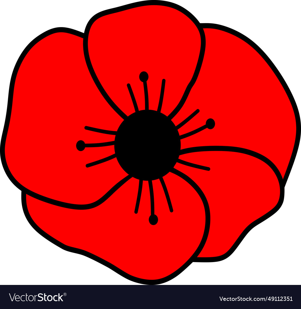 Remembrance poppy - appeal design Royalty Free Vector Image