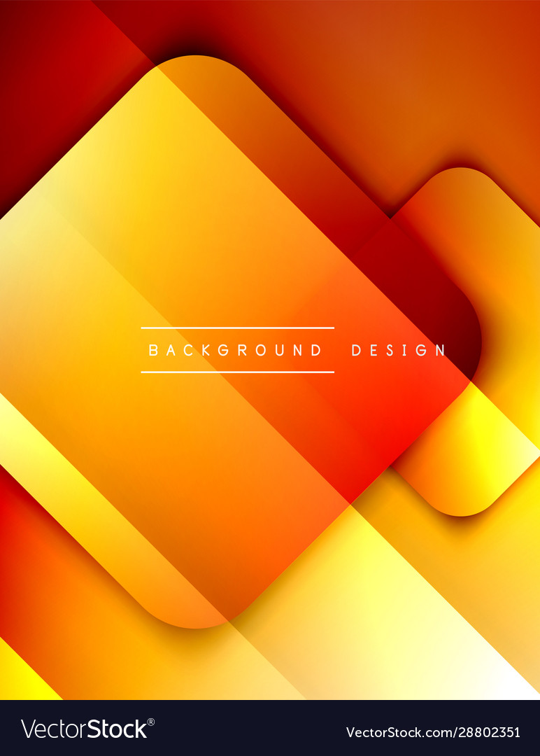 Rounded squares shapes composition geometric Vector Image