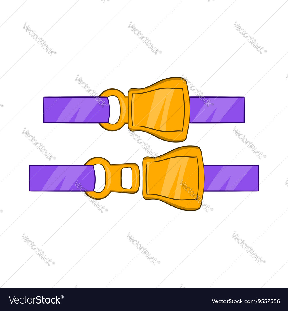 Aviation seat belt icon cartoon style Royalty Free Vector Aviation seat belt icon cartoon style Royalty Free Vector