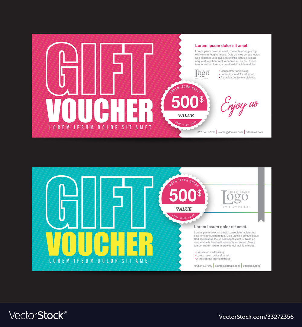 Gift voucher 114 Royalty Free Vector Image - VectorStock