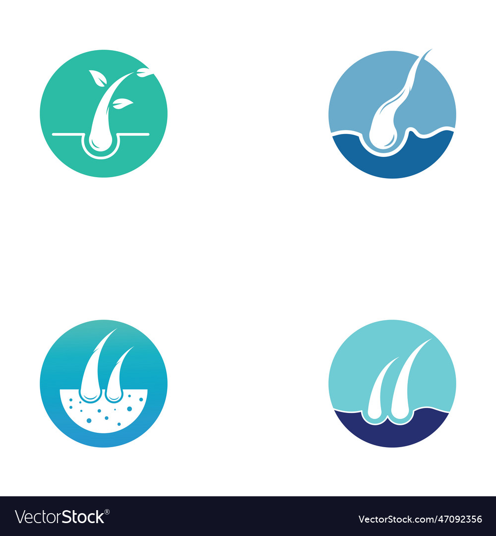 Hair care logo and health logowith template Vector Image