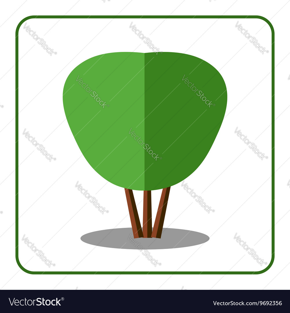 Shrub Tree Icon Royalty Free Vector Image Vectorstock