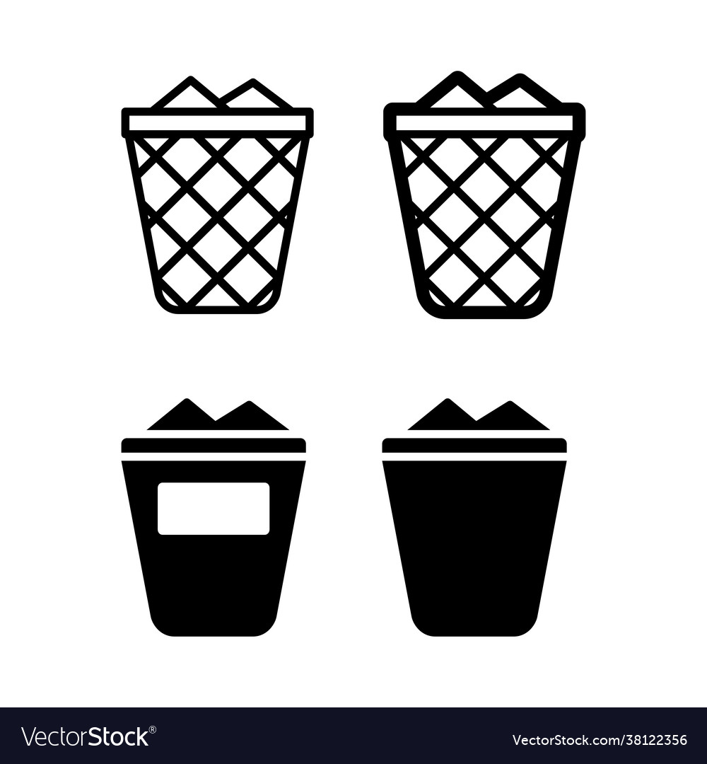 Trash icon trash ui for app and web Royalty Free Vector