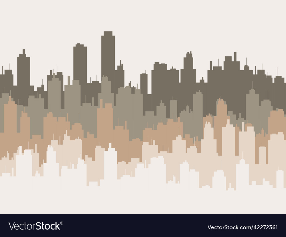 Contour of the urban landscape horizontal Vector Image