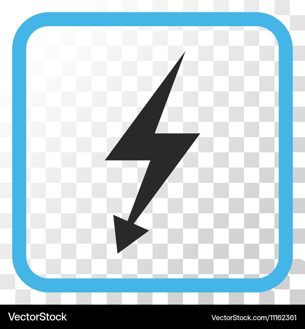 Electric strike icon in a frame Royalty Free Vector Image