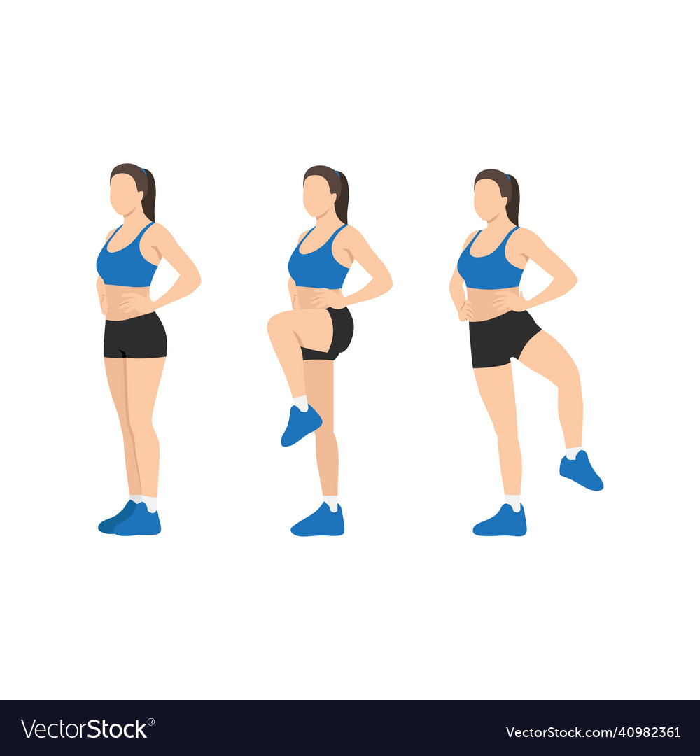 Standing open the gate or dynamic stretches vector image